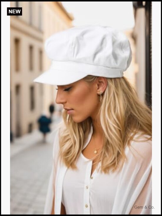 Newsboy Cap Summer Beret 100% Cotton 8 Panels Vintage Cabbie Hat Octagonal main image 7